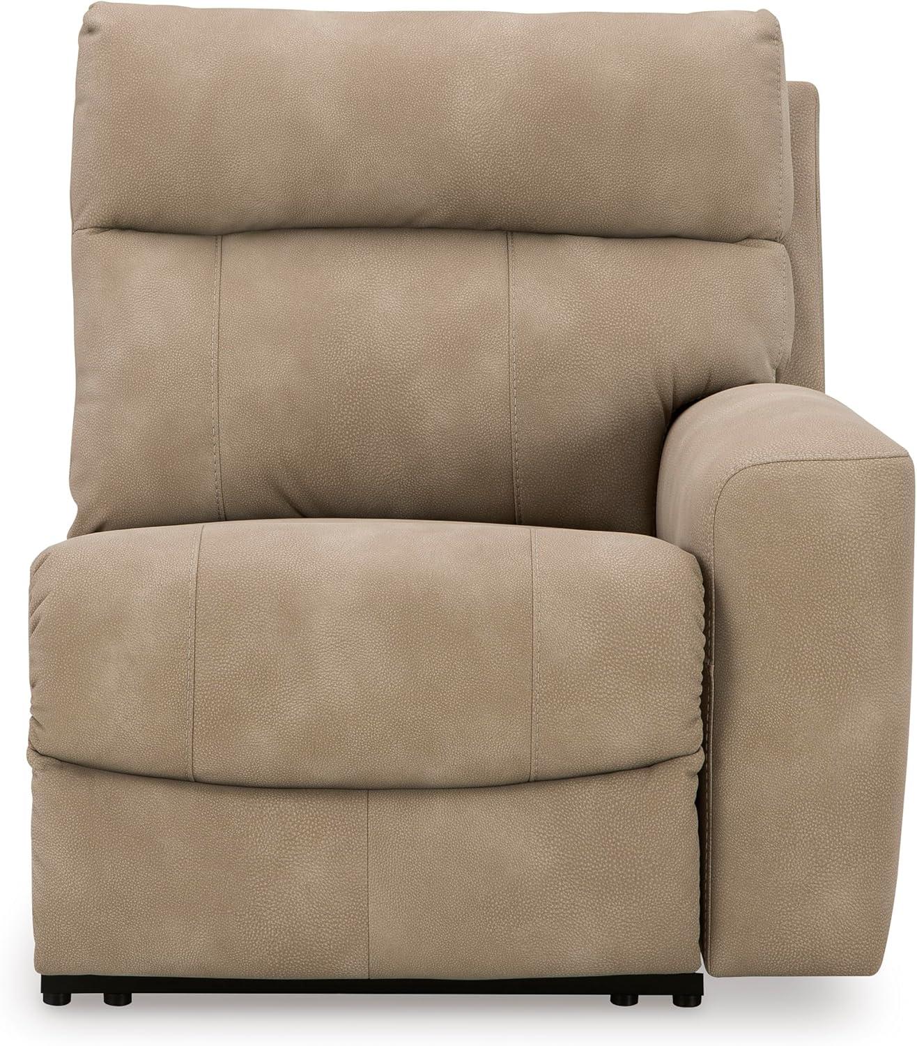 imageSignature Design by Ashley NextGen DuraPella Power Reclining Loveseat with Console ampamp Adjustable Headrest SandBeige