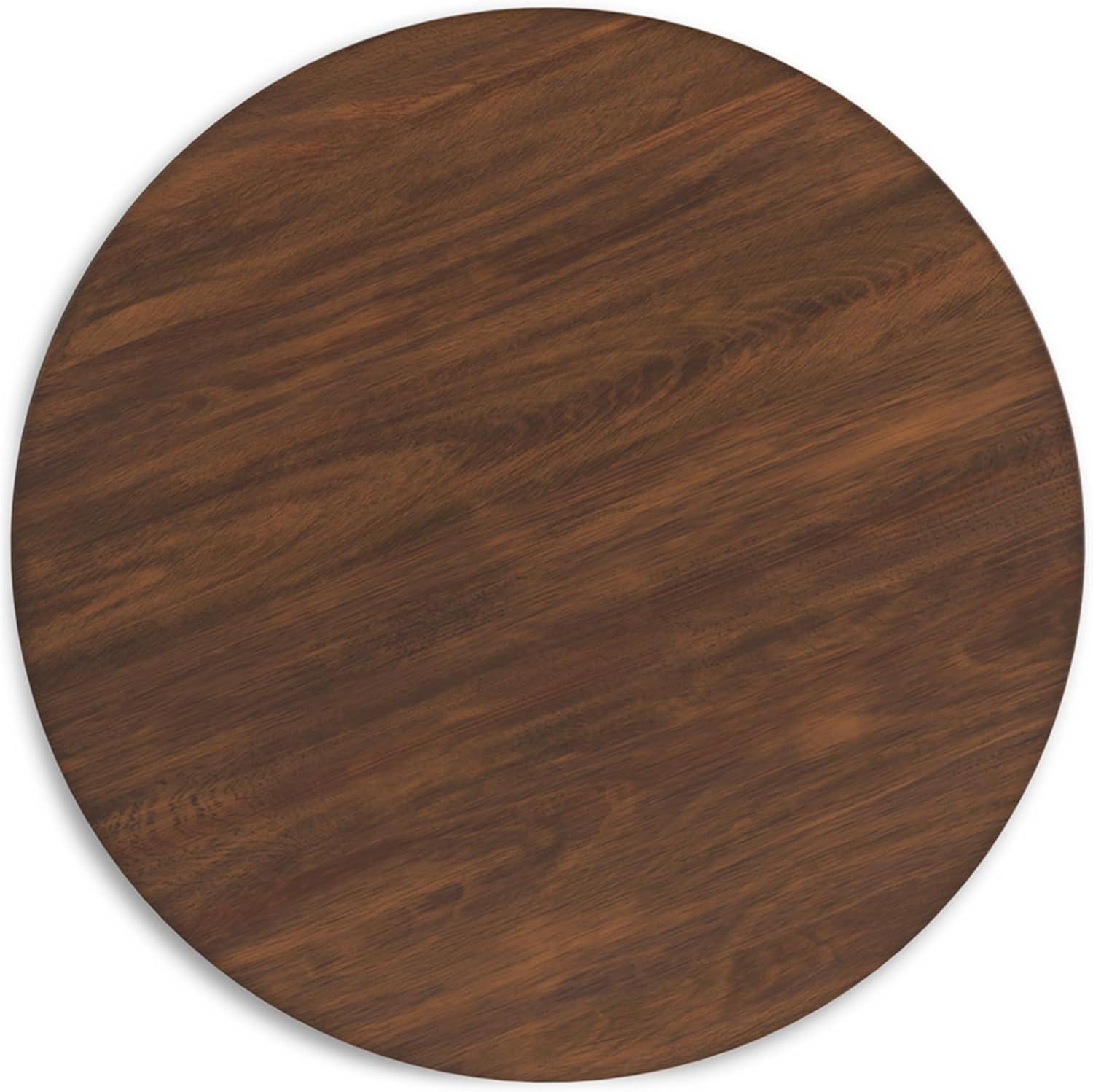 imageSignature Design by Ashley Neymorton Modern Counter Height Dining Table with Trestle Base Dark BrownCircle