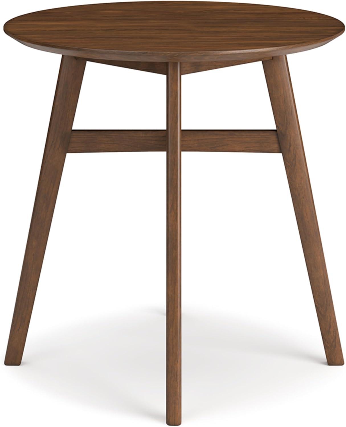 imageSignature Design by Ashley Neymorton Modern Counter Height Dining Table with Trestle Base Dark BrownCircle