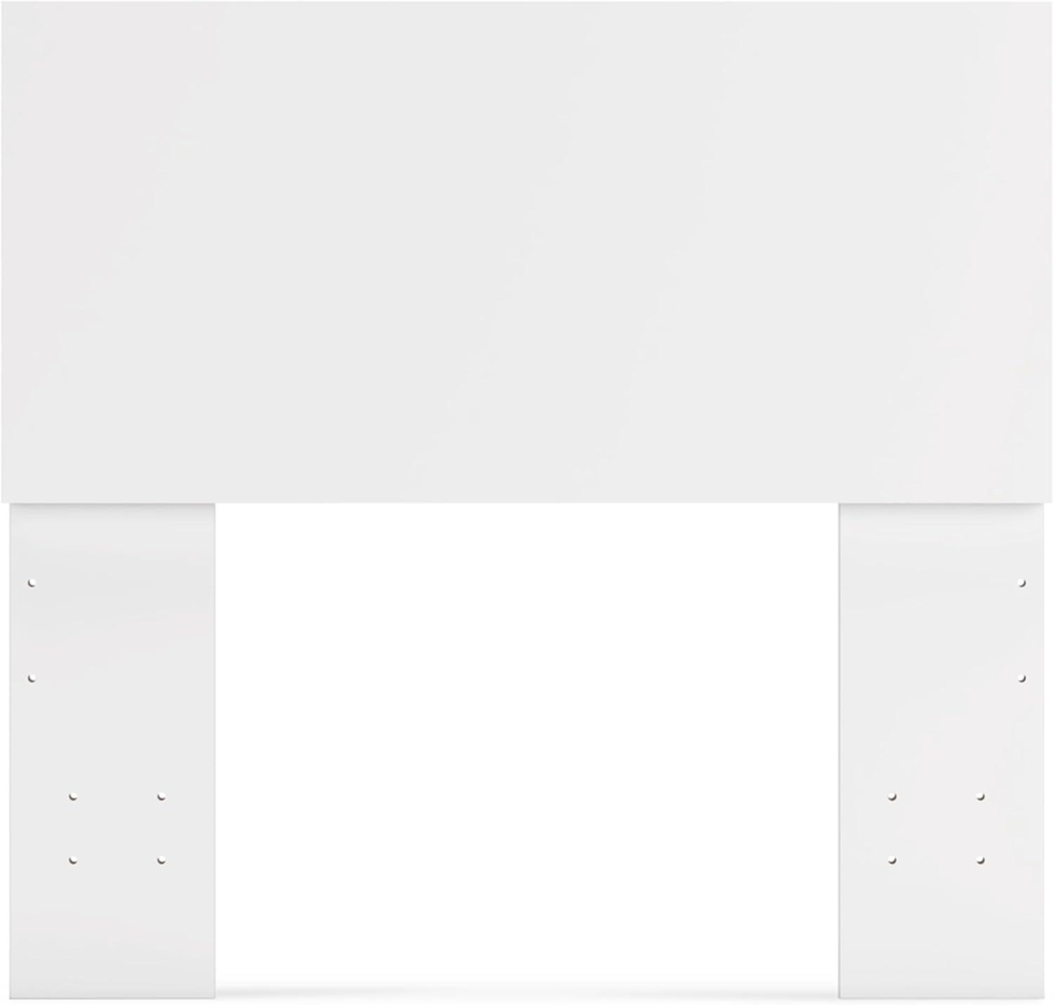 imageSignature Design by Ashley Onita Contemporary Adjustable Height Panel Headboard for Bedroom Twin WhiteTwin