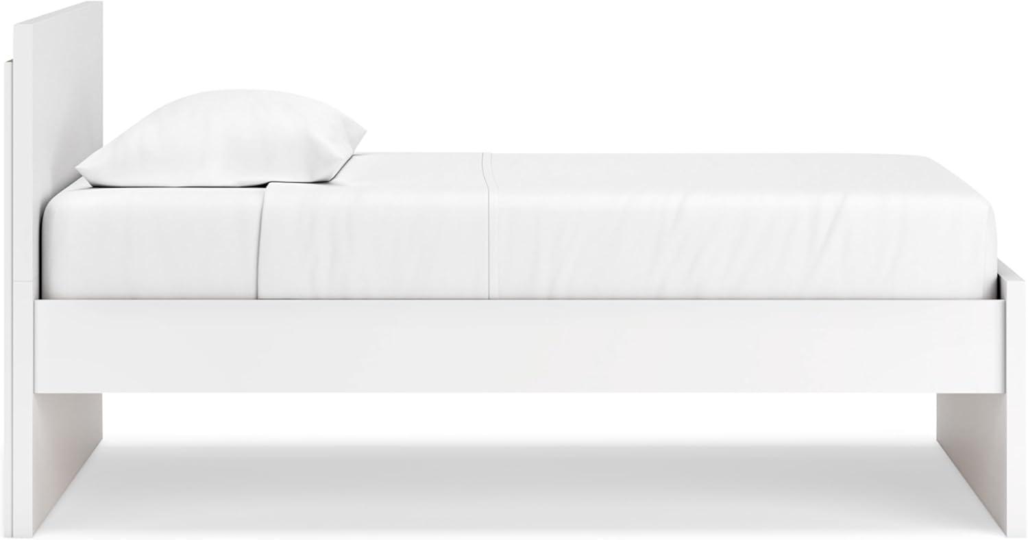 imageSignature Design by Ashley Onita Contemporary Adjustable Height Panel Headboard for Bedroom Twin WhiteTwin