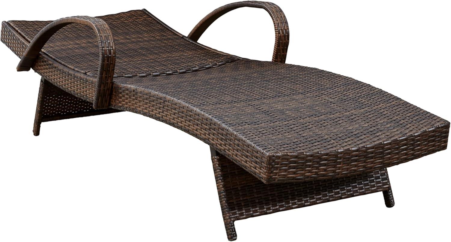 imageSignature Design by Ashley Outdoor Kantana 2 Piece Patio Wicker Chaise Lounge Set Brown