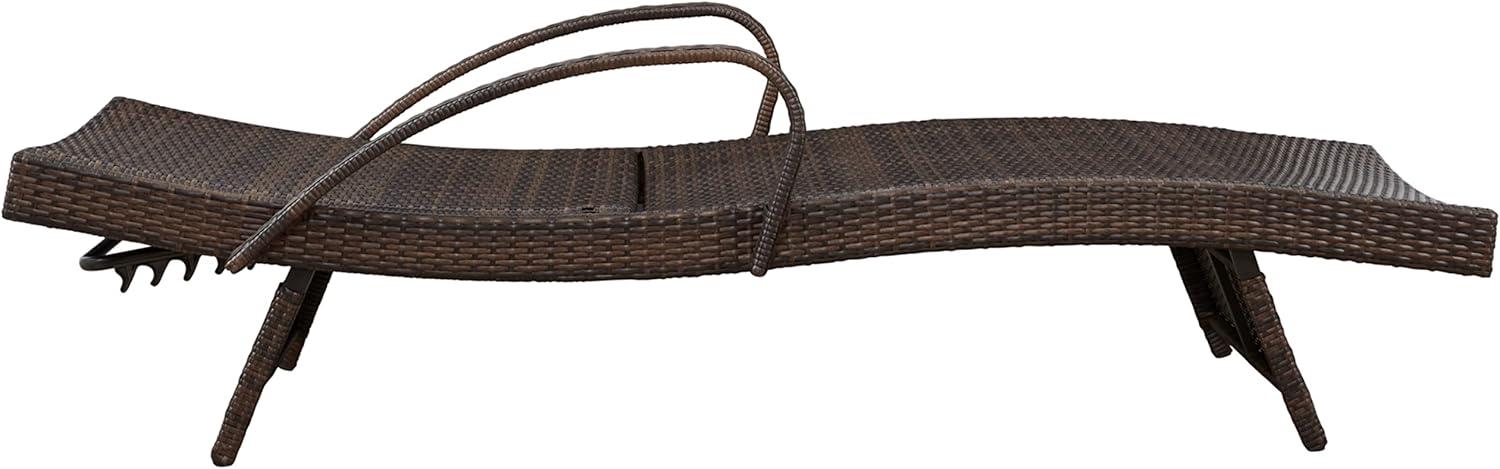 imageSignature Design by Ashley Outdoor Kantana 2 Piece Patio Wicker Chaise Lounge Set Brown