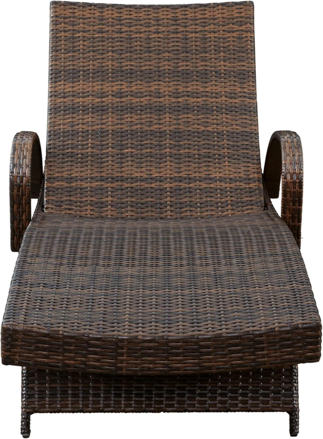 imageSignature Design by Ashley Outdoor Kantana 2 Piece Patio Wicker Chaise Lounge Set Brown