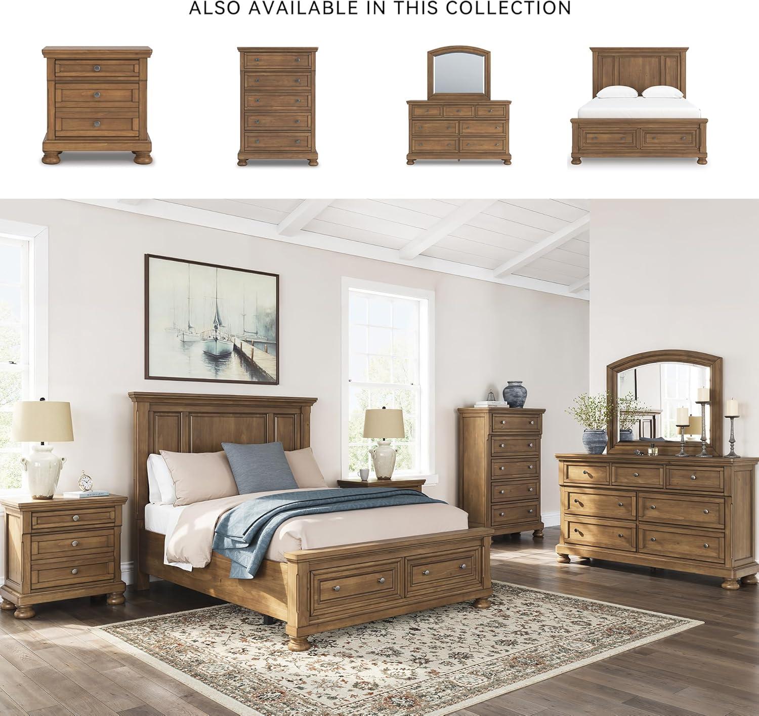 imageSignature Design by Ashley Porter Traditional 5 Drawer Chest of Drawers Dark BrownMedium Brown