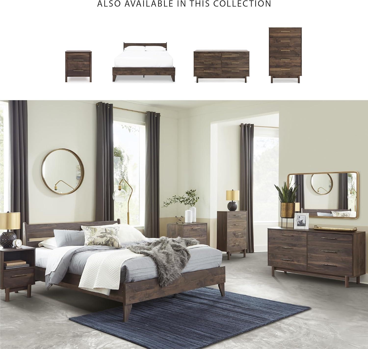 imageSignature Design by Ashley Porter Traditional 5 Drawer Chest of Drawers Dark BrownMocha