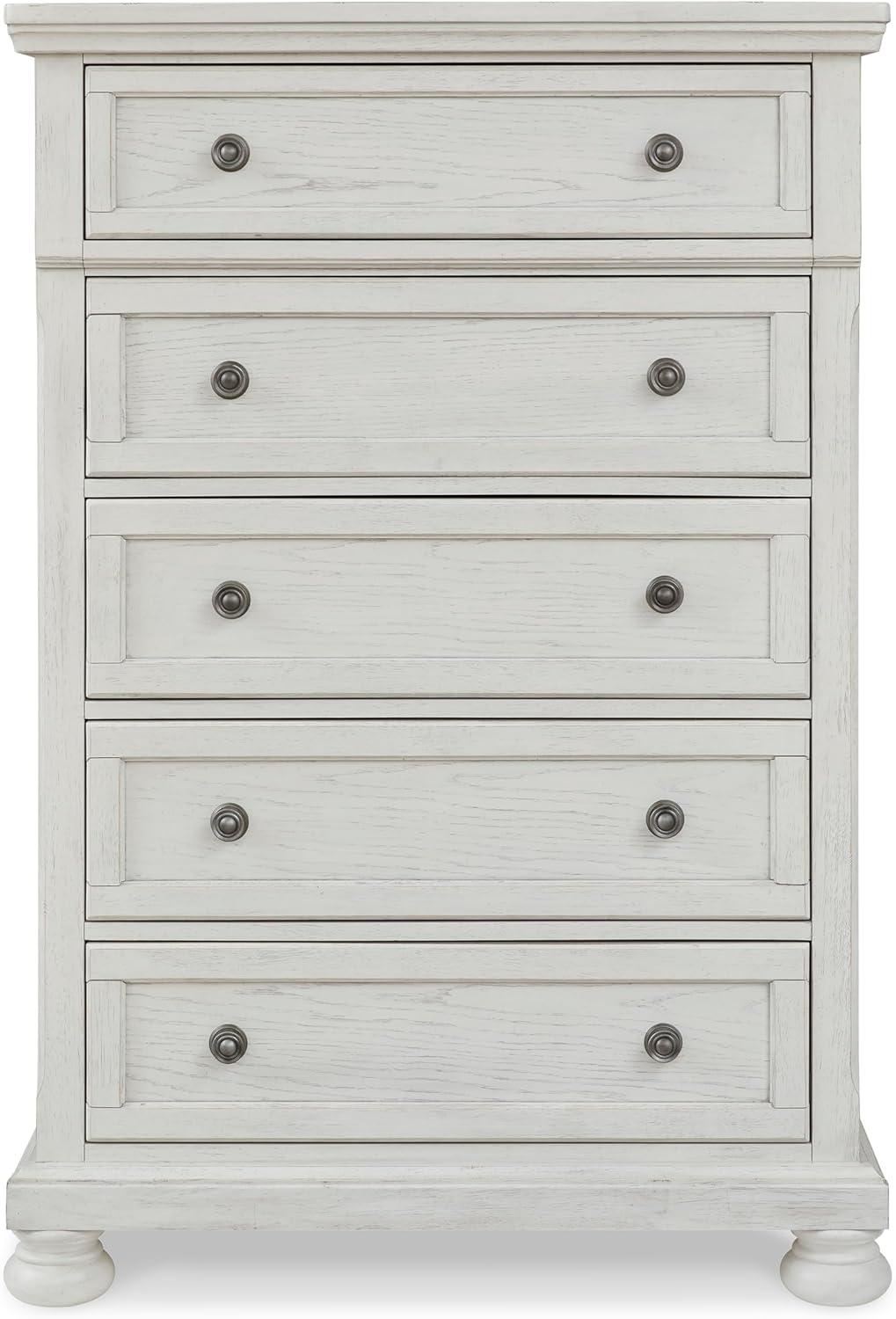 imageSignature Design by Ashley Porter Traditional 5 Drawer Chest of Drawers Dark BrownWhite