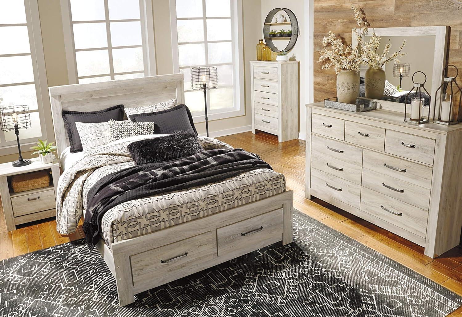 imageSignature Design by Ashley Porter Traditional 5 Drawer Chest of Drawers Dark BrownWhitewash
