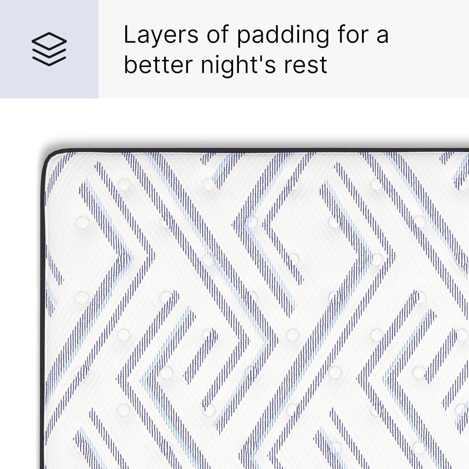 imageSignature Design by Ashley Queen Size Chime 8 Inch Medium Firm Innerspring Mattress with Pressure Relief Quilt Foam Fiberglass Free Mattress In A BoxFull