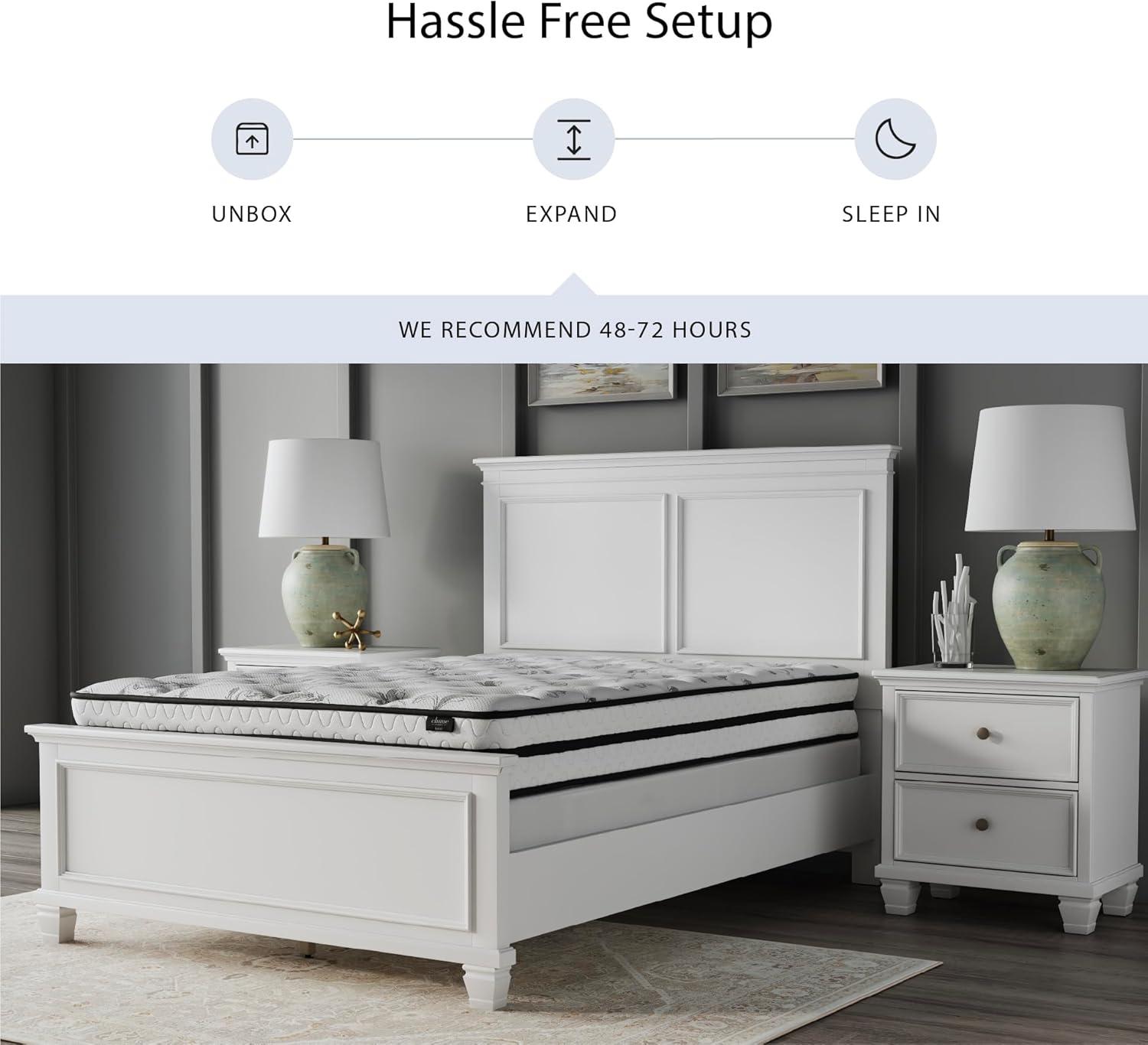 imageSignature Design by Ashley Queen Size Chime 8 Inch Medium Firm Innerspring Mattress with Pressure Relief Quilt Foam Fiberglass Free Mattress In A BoxFull