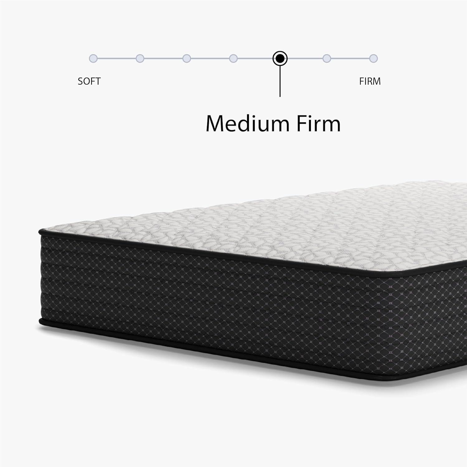 imageSignature Design by Ashley Queen Size Chime 8 Inch Medium Firm Innerspring Mattress with Pressure Relief Quilt Foam Fiberglass Free Mattress In A BoxFull