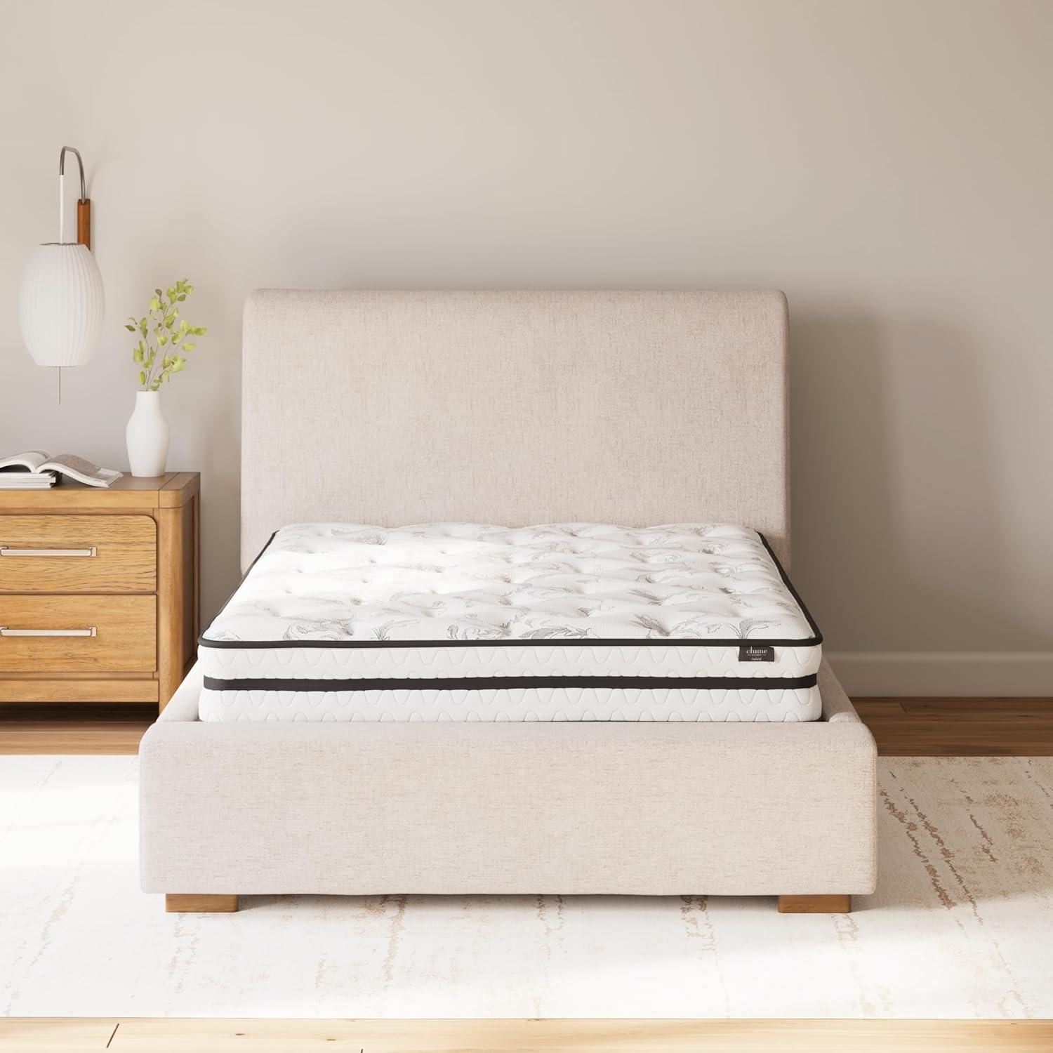 imageSignature Design by Ashley Queen Size Chime 8 Inch Medium Firm Innerspring Mattress with Pressure Relief Quilt Foam Fiberglass Free Mattress In A BoxFull