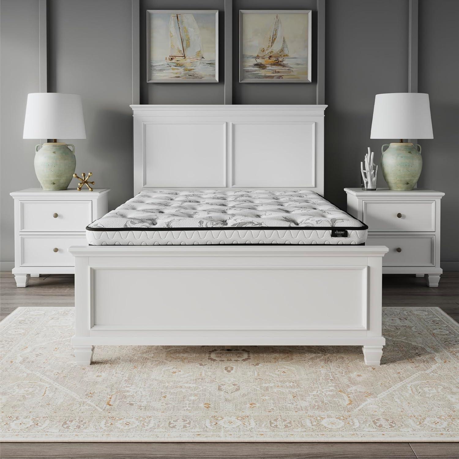 imageSignature Design by Ashley Queen Size Chime 8 Inch Medium Firm Innerspring Mattress with Pressure Relief Quilt Foam Fiberglass Free Mattress In A BoxFull