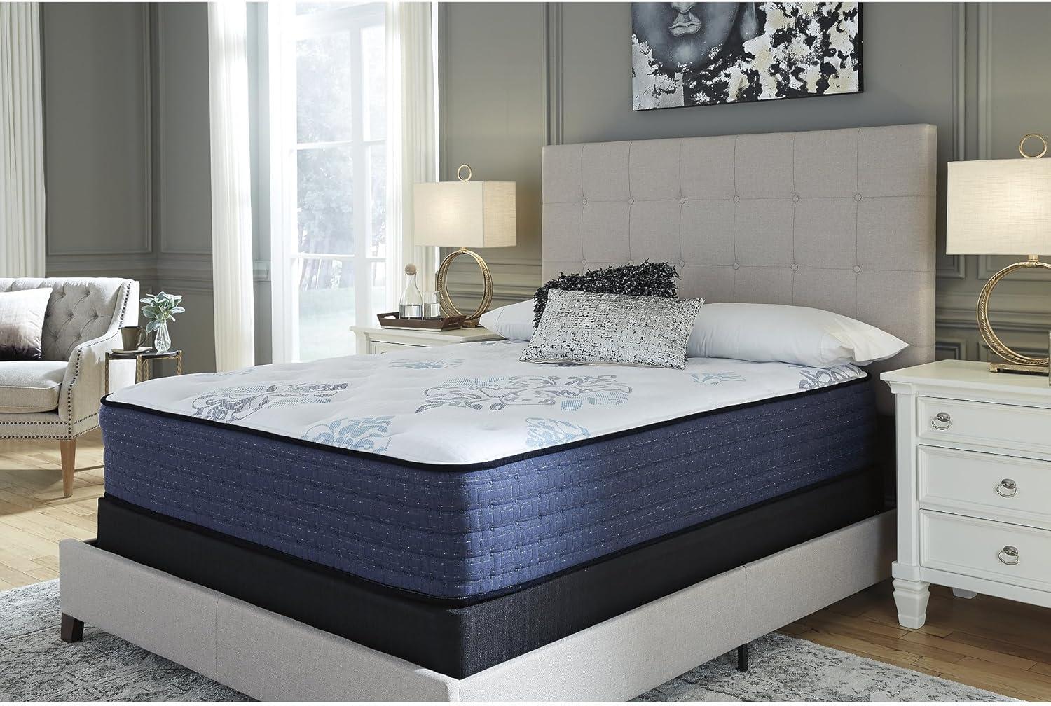imageSignature Design by Ashley Queen Size Chime 8 Inch Medium Firm Innerspring Mattress with Pressure Relief Quilt Foam Fiberglass Free Mattress In A BoxFull
