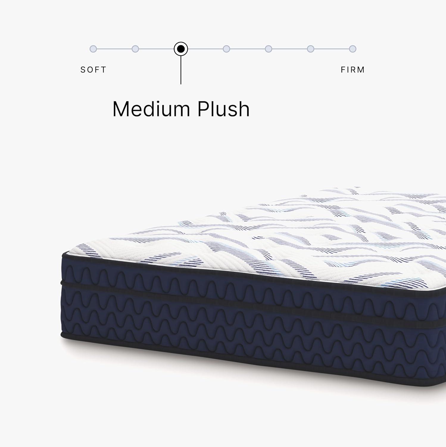 imageSignature Design by Ashley Queen Size Chime 8 Inch Medium Firm Innerspring Mattress with Pressure Relief Quilt Foam Fiberglass Free Mattress In A BoxKing