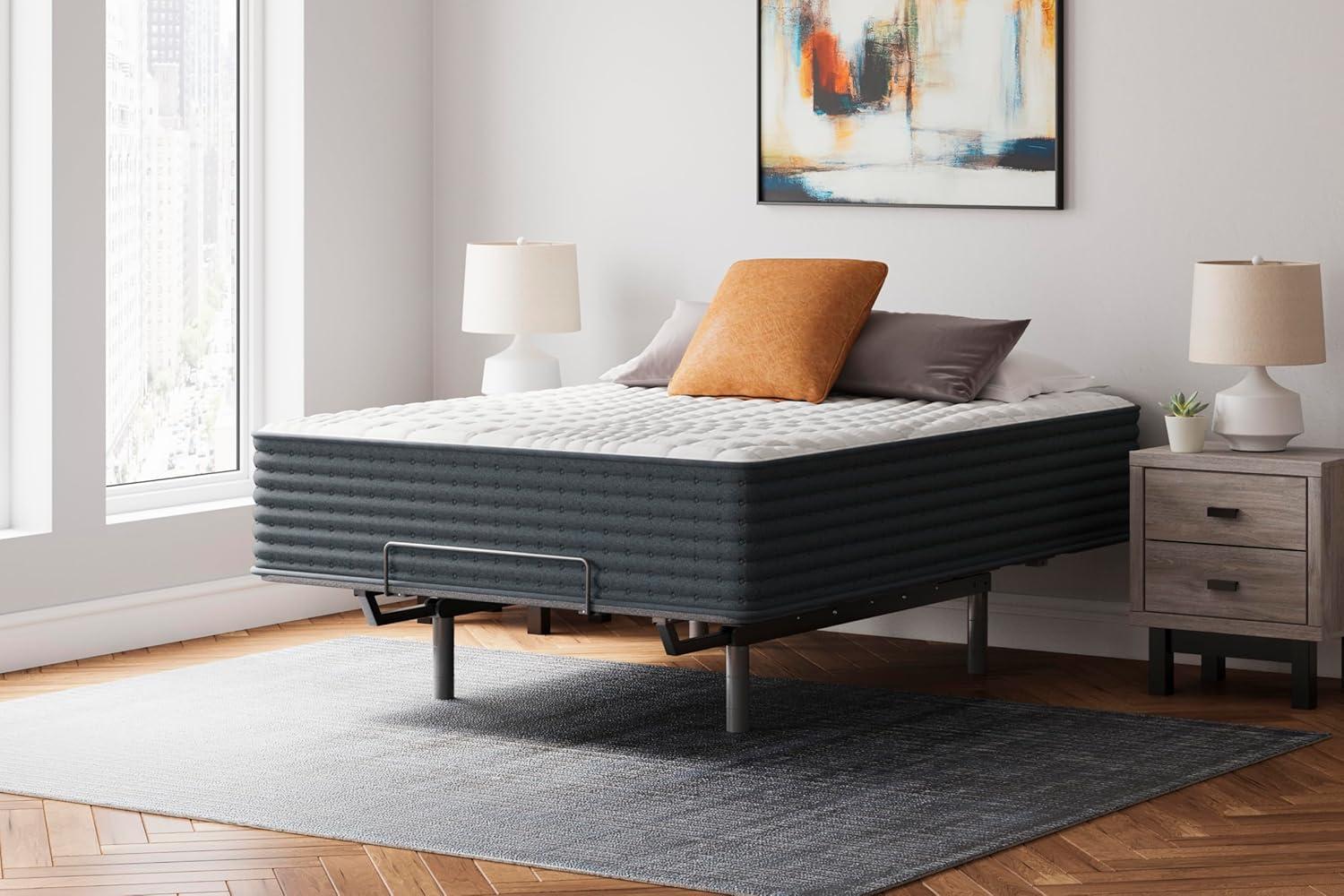 imageSignature Design by Ashley Queen Size Chime 8 Inch Medium Firm Innerspring Mattress with Pressure Relief Quilt Foam Fiberglass Free Mattress In A BoxKing