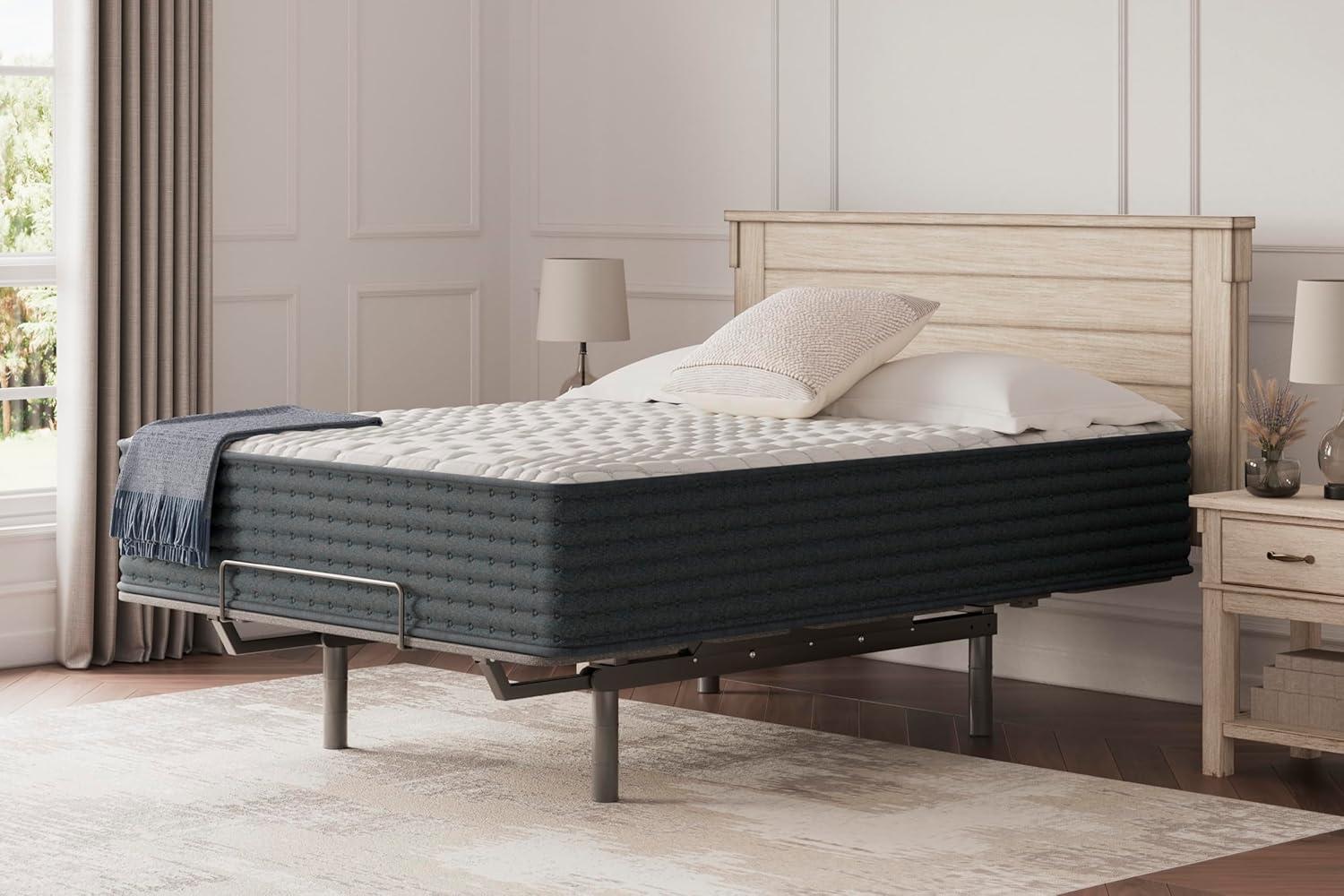 imageSignature Design by Ashley Queen Size Chime 8 Inch Medium Firm Innerspring Mattress with Pressure Relief Quilt Foam Fiberglass Free Mattress In A BoxKing