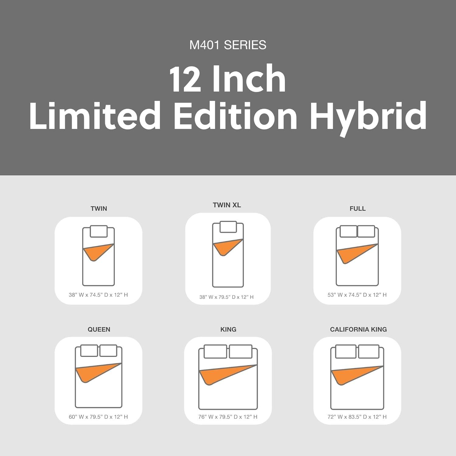 imageSignature Design by Ashley Queen Size Chime 8 Inch Medium Firm Innerspring Mattress with Pressure Relief Quilt Foam Fiberglass Free Mattress In A BoxKing