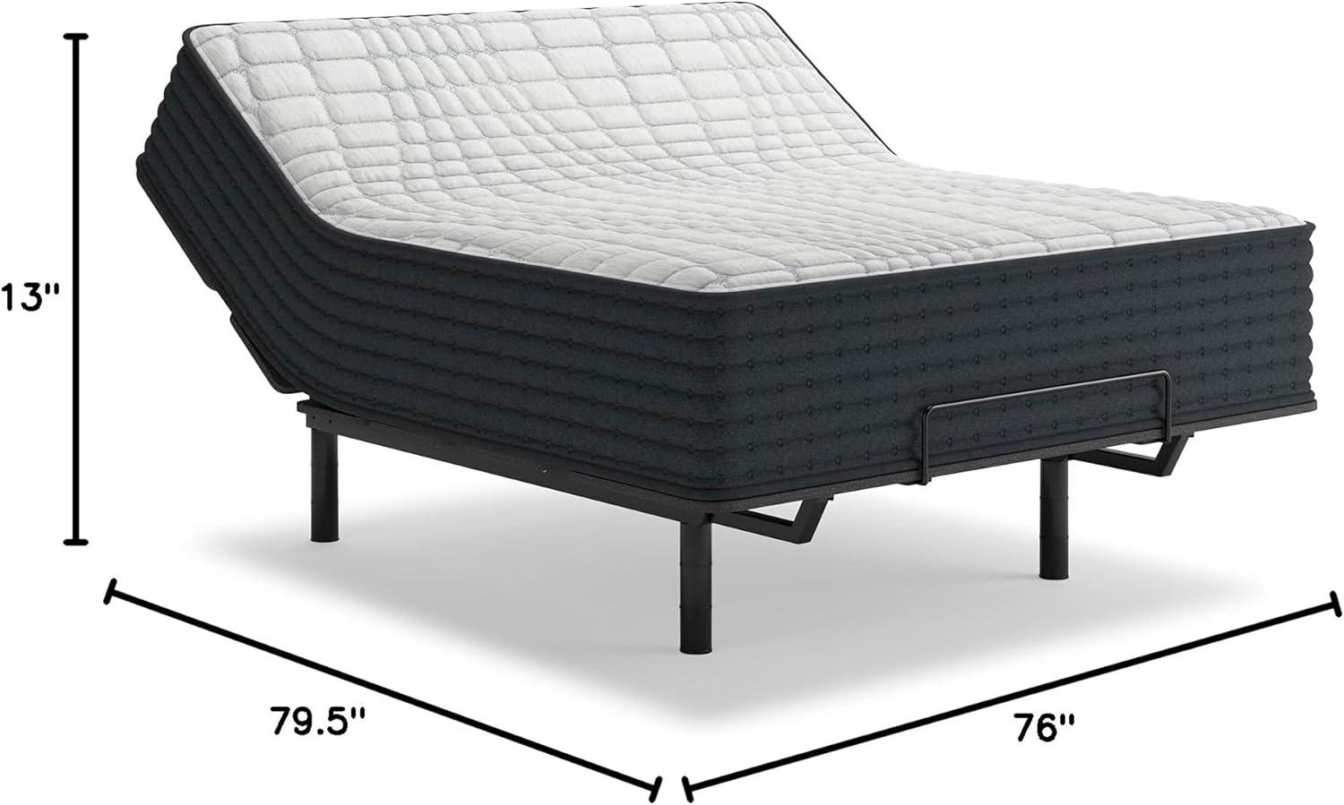imageSignature Design by Ashley Queen Size Chime 8 Inch Medium Firm Innerspring Mattress with Pressure Relief Quilt Foam Fiberglass Free Mattress In A BoxKing