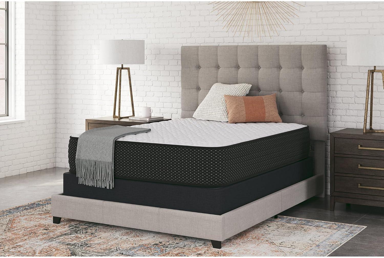 imageSignature Design by Ashley Queen Size Chime 8 Inch Medium Firm Innerspring Mattress with Pressure Relief Quilt Foam Fiberglass Free Mattress In A BoxTwin XL