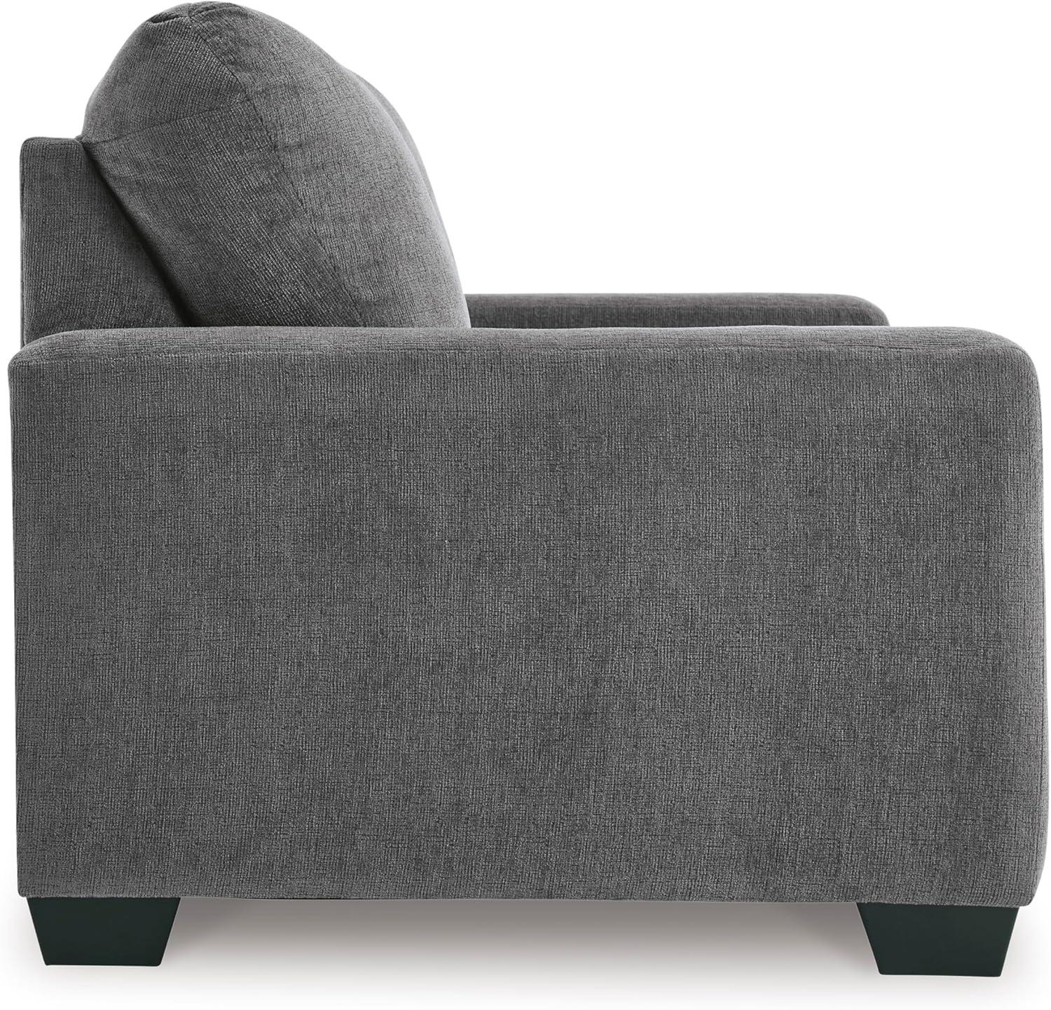 imageSignature Design by Ashley Rannis Casual 2in1 Sofa Sleeper with Folding Gel Memory Foam Mattress Twin GrayTwin