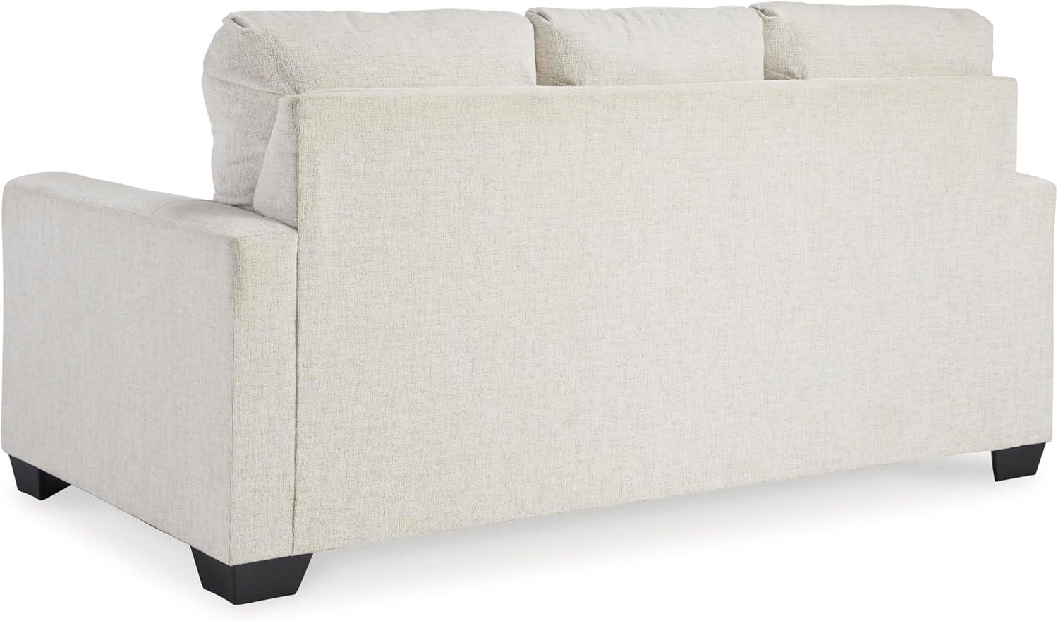 imageSignature Design by Ashley Rannis Coastal 2in1 Sofa Sleeper with Folding Gel Memory Foam Mattress Full White