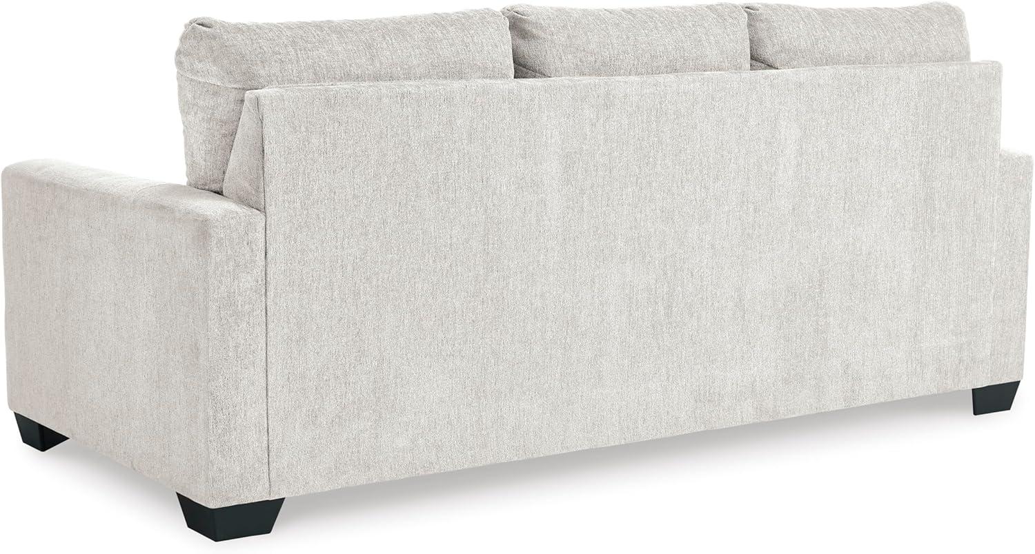 imageSignature Design by Ashley Rannis Coastal 2in1 Sofa Sleeper with Folding Gel Memory Foam Mattress Queen White
