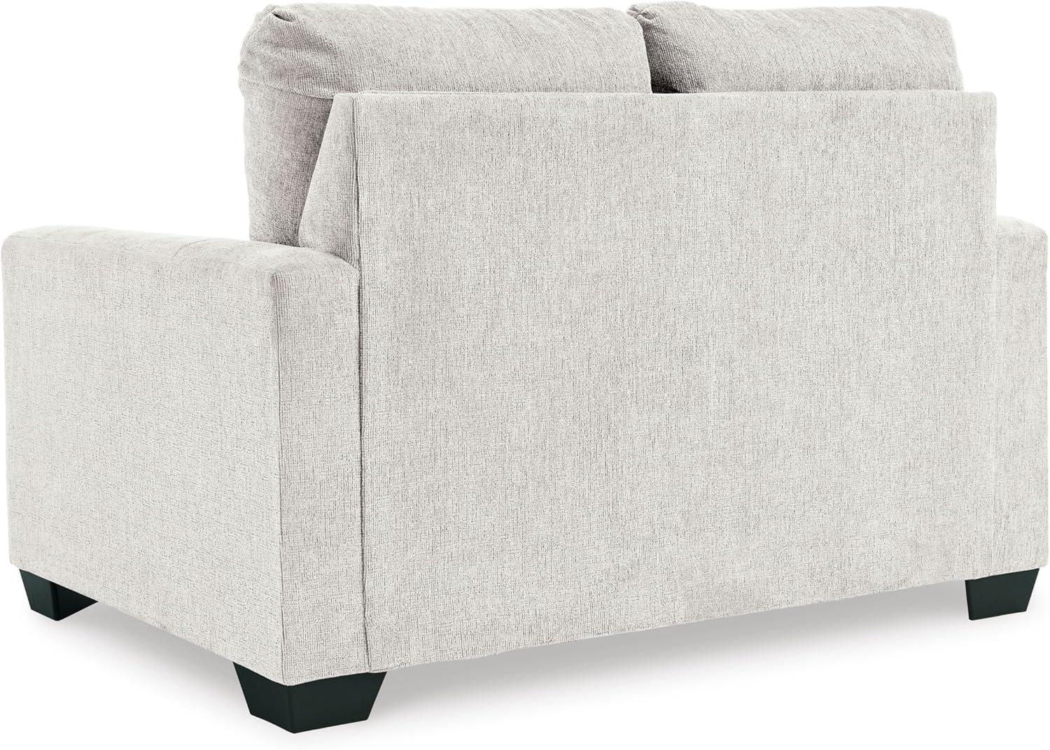 imageSignature Design by Ashley Rannis Coastal 2in1 Sofa Sleeper with Folding Gel Memory Foam Mattress Twin White