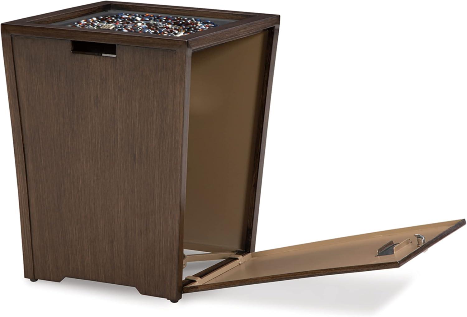 imageSignature Design by Ashley Rodeway South Casual Fire Pit with BatteryOperated Ignition System Dark BrownBrown