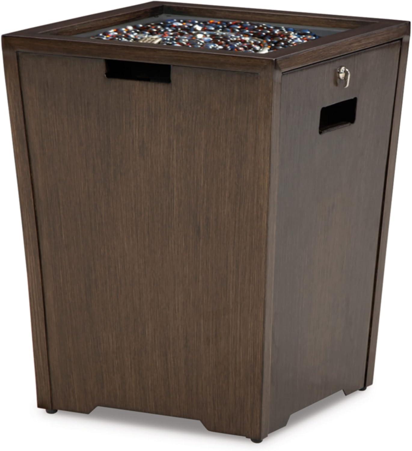 imageSignature Design by Ashley Rodeway South Casual Fire Pit with BatteryOperated Ignition System Dark BrownBrown