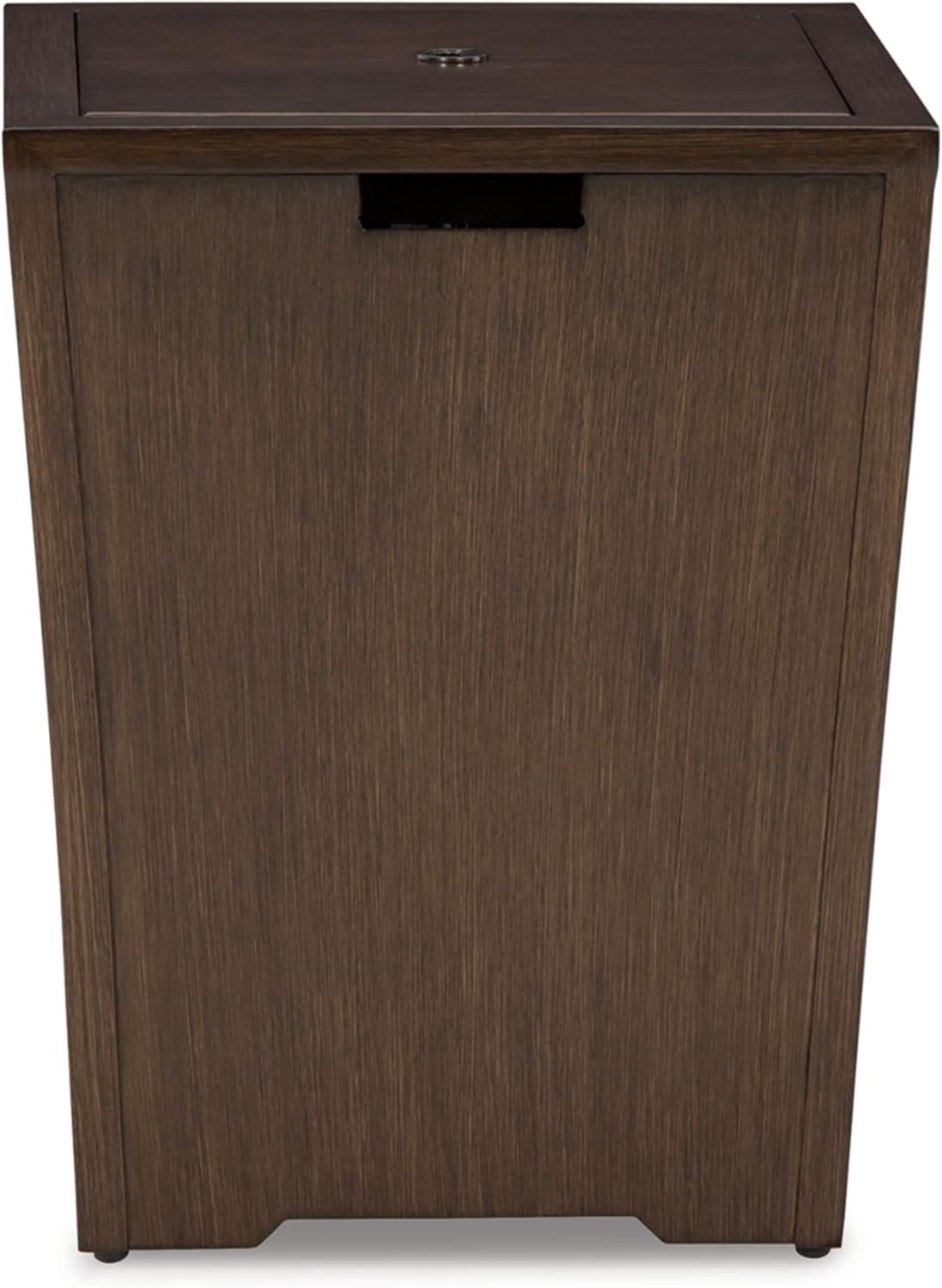 imageSignature Design by Ashley Rodeway South Casual Fire Pit with BatteryOperated Ignition System Dark BrownBrown