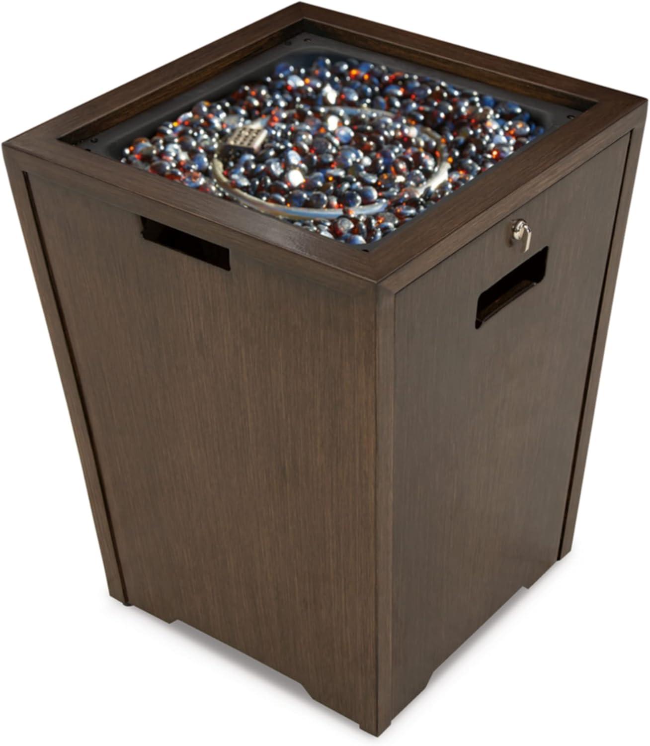 imageSignature Design by Ashley Rodeway South Casual Fire Pit with BatteryOperated Ignition System Dark BrownBrown