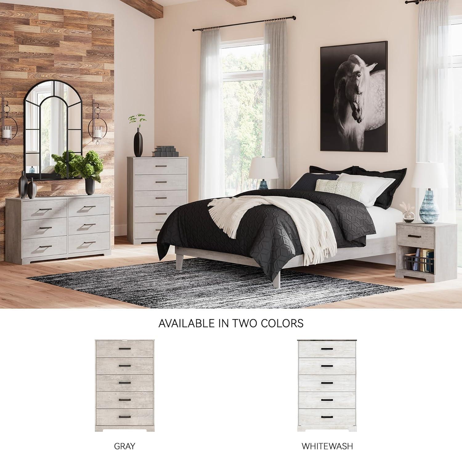 imageSignature Design by Ashley Shawburn Vintage 5 Drawer Chest with Safety Stop Light Gray5 Drawer Chest