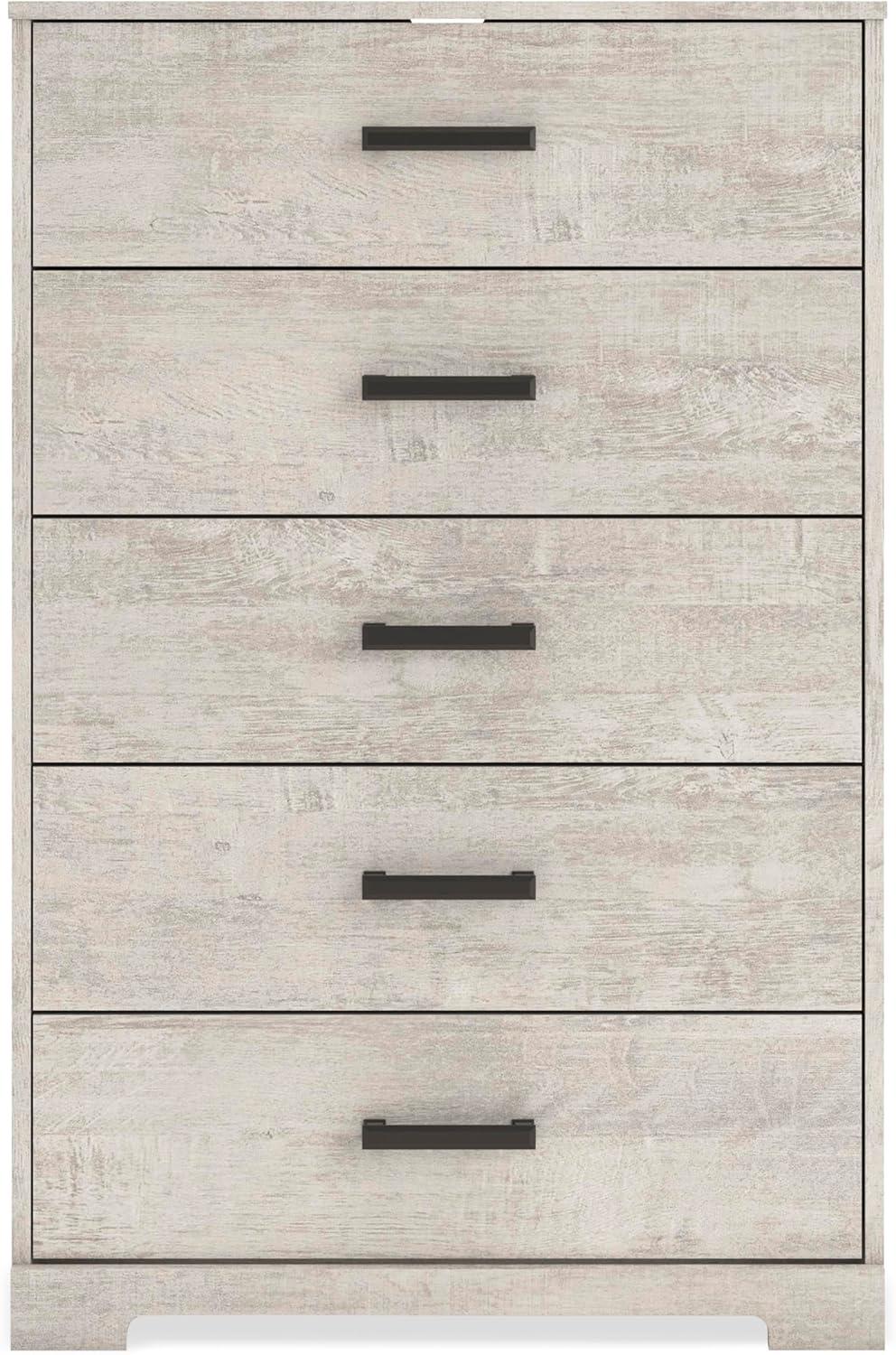 imageSignature Design by Ashley Shawburn Vintage 5 Drawer Chest with Safety Stop Light Gray5 Drawer Chest