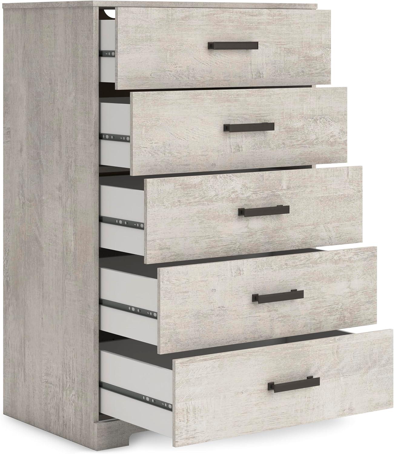 imageSignature Design by Ashley Shawburn Vintage 5 Drawer Chest with Safety Stop Light Gray5 Drawer Chest