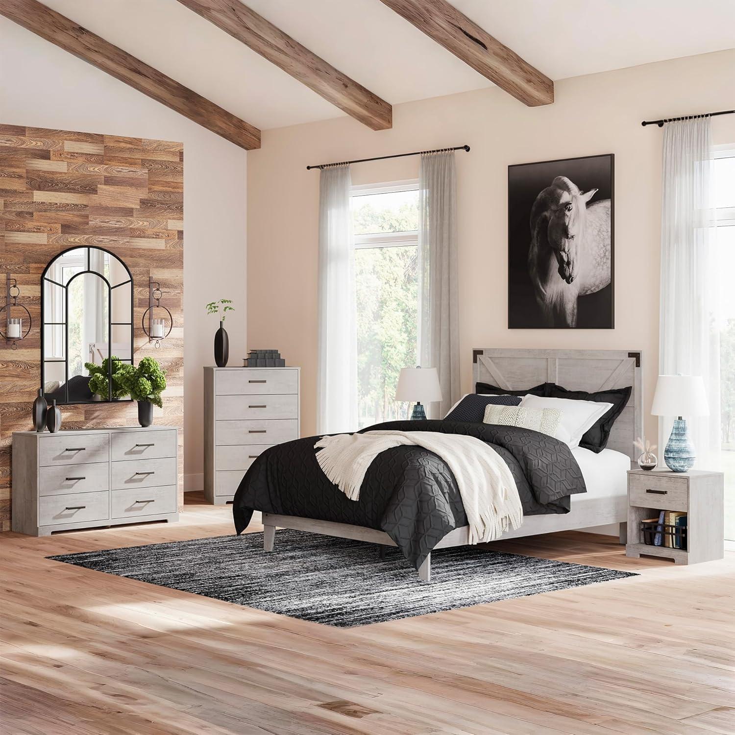 imageSignature Design by Ashley Shawburn Vintage 5 Drawer Chest with Safety Stop Light Gray5 Drawer Chest