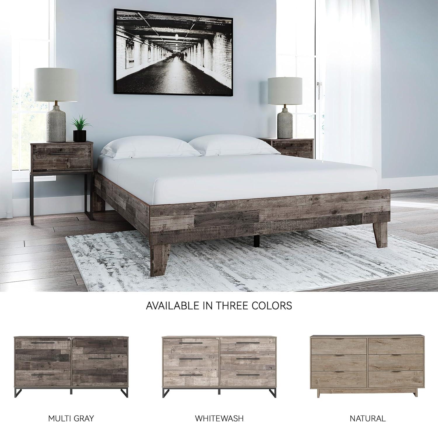 imageSignature Design by Ashley Socalle 6 Drawer 59quot Dresser BeigePlankBlack