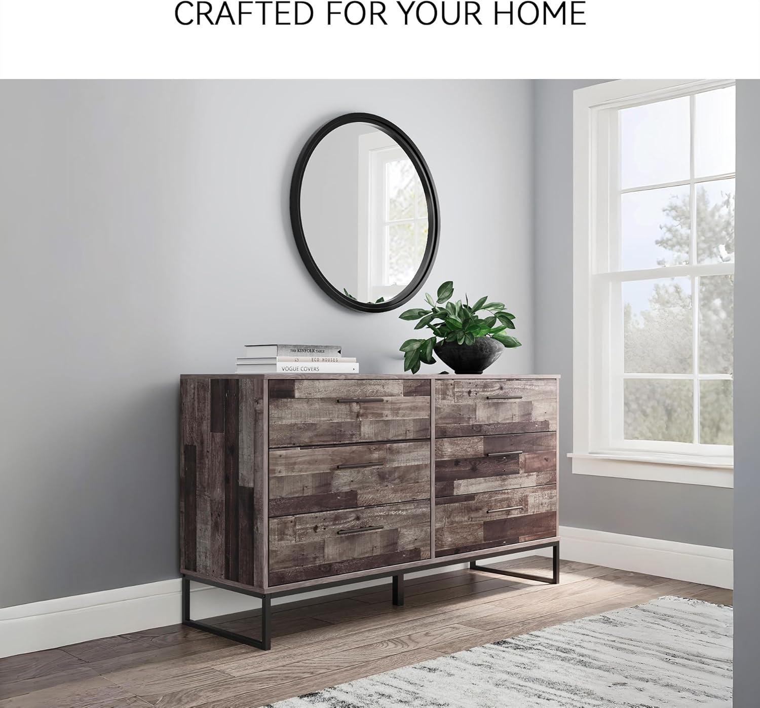 imageSignature Design by Ashley Socalle 6 Drawer 59quot Dresser BeigePlankBlack