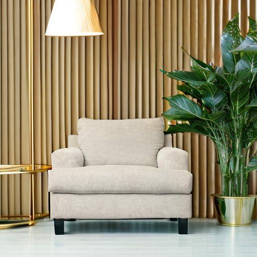 imageSignature Design by Ashley Soletren Contemporary Chenille Chair and a Half OffWhiteCream