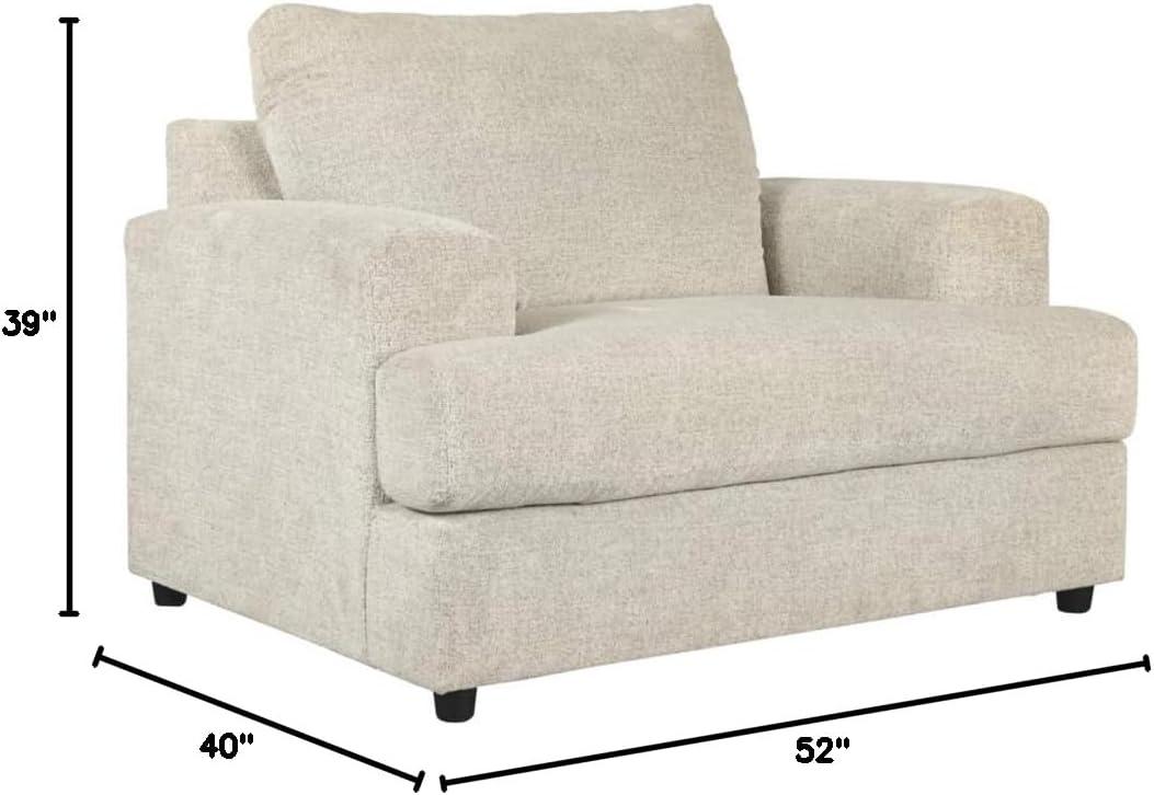 imageSignature Design by Ashley Soletren Contemporary Chenille Chair and a Half OffWhiteCream