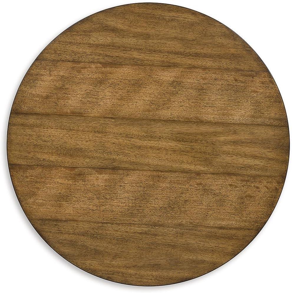 imageSignature Design by Ashley Steenlage Contemporary Table with Metal Frame Set of 2 Black ampamp Light Brown