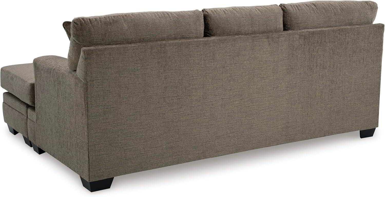 imageSignature Design by Ashley Stonemeade Casual RightArm Facing Sofa Chaise with 4 Toss Pillows Light BrownDark Brown