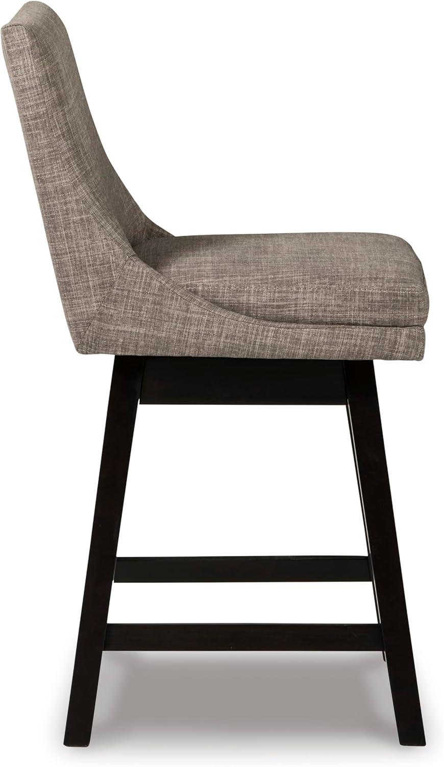 imageSignature Design by Ashley Tallenger Upholstered Counter Height Barstool Set of 2 BeigeLight Gray