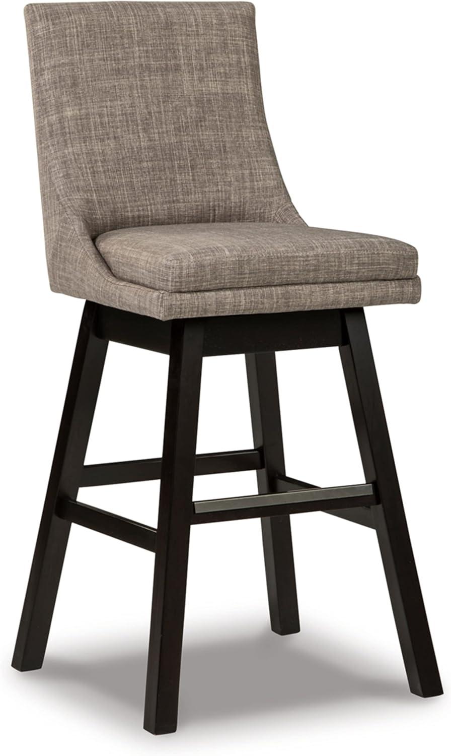 imageSignature Design by Ashley Tallenger Upholstered Counter Height Barstool Set of 2 BeigeLight Gray