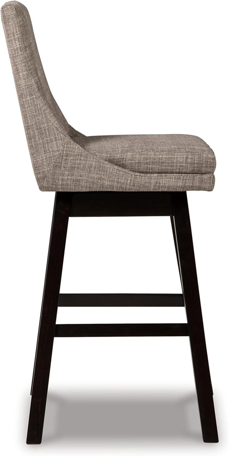 imageSignature Design by Ashley Tallenger Upholstered Counter Height Barstool Set of 2 BeigeLight Gray