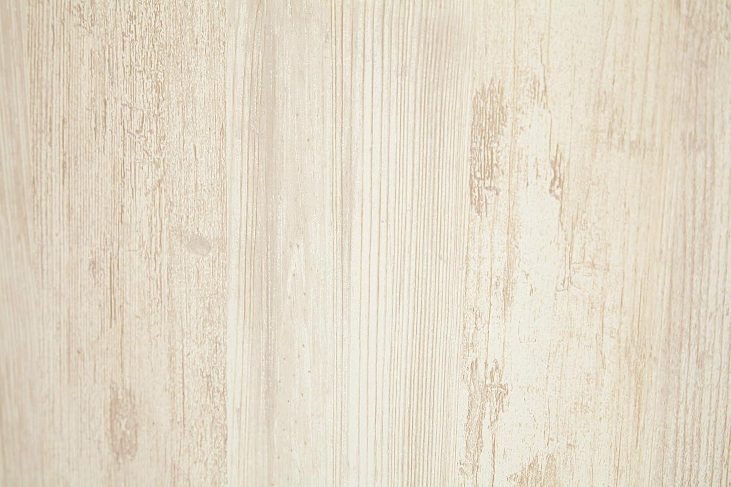 imageSignature Design by Ashley Trinell Rustic TV Stand with Fireplace Option Fits TVs up to 60quot 2 Drawers and 2 Storage Cubbies BrownWhite Wash