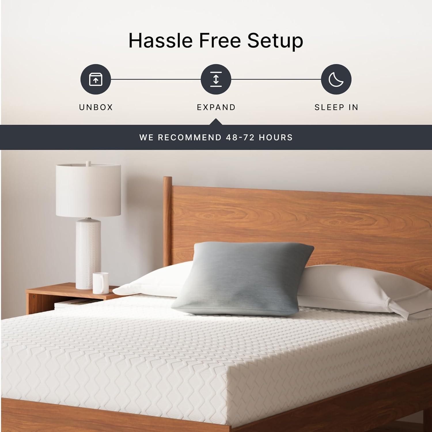imageSignature Design by Ashley Twin Size Chime 10 Inch Medium Firm Memory Foam Mattress with Green Tea ampamp Charcoal Gel for Pressure Relief Fiberglass Free Mattress In A BoxCalifornia King