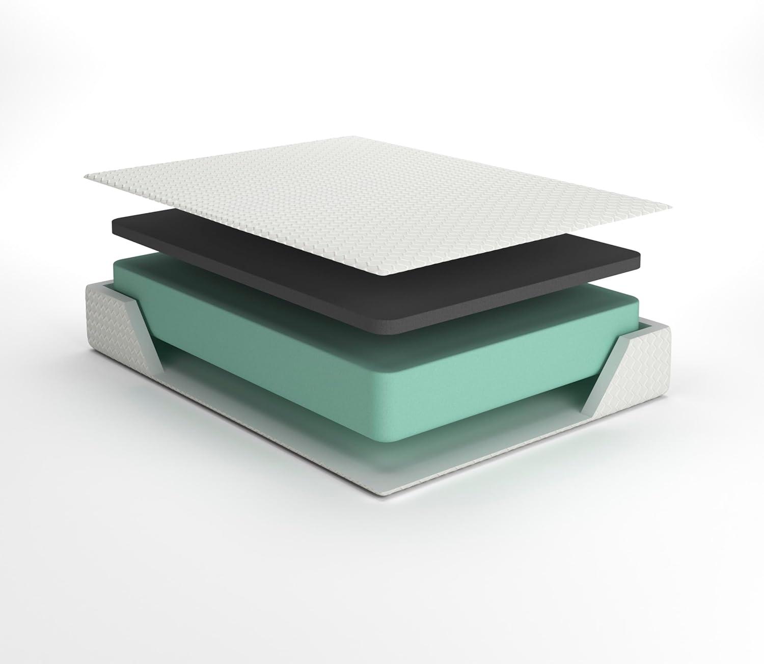 imageSignature Design by Ashley Twin Size Chime 10 Inch Medium Firm Memory Foam Mattress with Green Tea ampamp Charcoal Gel for Pressure Relief Fiberglass Free Mattress In A BoxCalifornia King