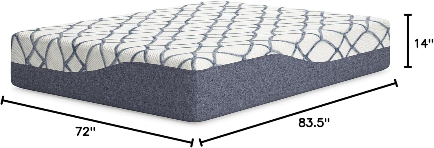 imageSignature Design by Ashley Twin Size Chime 10 Inch Medium Firm Memory Foam Mattress with Green Tea ampamp Charcoal Gel for Pressure Relief Fiberglass Free Mattress In A BoxCalifornia King