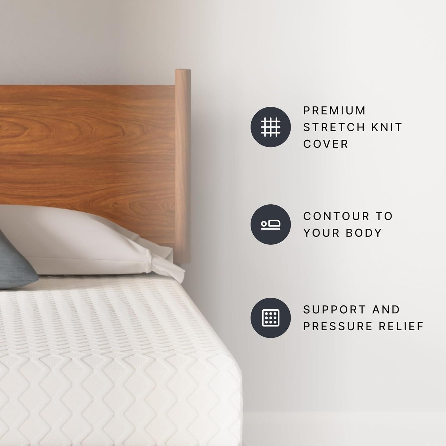 imageSignature Design by Ashley Twin Size Chime 10 Inch Medium Firm Memory Foam Mattress with Green Tea ampamp Charcoal Gel for Pressure Relief Fiberglass Free Mattress In A BoxCalifornia King